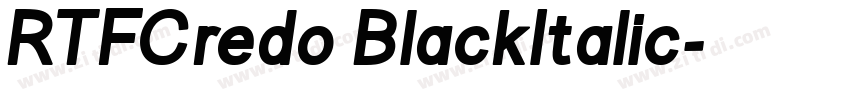 RTFCredo BlackItalic字体转换